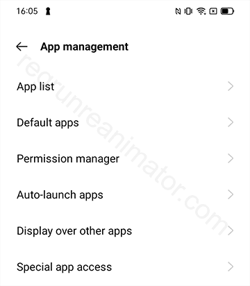 Go to the App Management