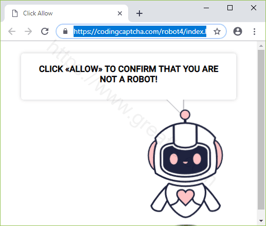 Remove the CODINGCAPTCHA.COM pop-up virus