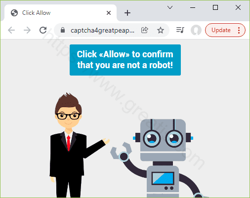Remove the CAPTCHA4GREATPEAPLE.TOP pop-up virus