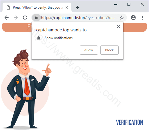 Remove the CAPTCHAMODE.TOP pop-up virus