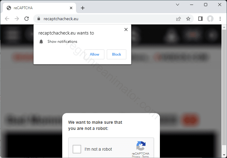 How to get rid of RECAPTCHACHECK.EU virus