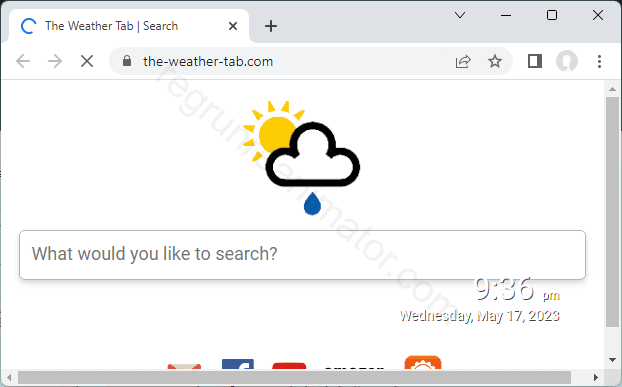 How to get rid of THE-WEATHER-TAB.COM virus