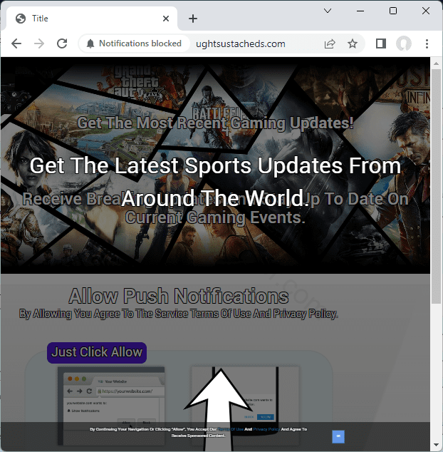 Remove the UGHTSUSTACHEDS.COM pop-up virus