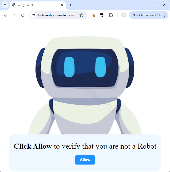 How to get rid of BOT-VERIFY.ONRENDER.COM virus